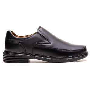 Sapato Masculino Ultra Comfort em Couro Preto - Pé Leve Calçados
