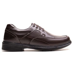 Sapato Masculino Ultra Comfort em Couro Café - Pé Leve Calçados