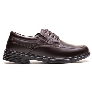 Sapato Masculino Ultra Comfort em Couro Café - Pé Leve Calçados