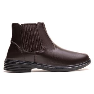 Bota Masculina Ultra Comfort em Couro Café - Pé Leve Calçados