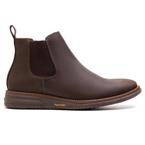 Botina Masculina Ultra Comfort em Couro Rústico Ca... - Pé Leve Calçados