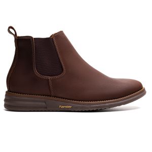 Botina Masculina Ultra Comfort em Couro Rústico Pi... - Pé Leve Calçados