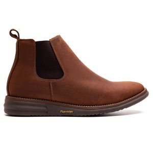 Botina Masculina Ultra Comfort em Couro Rústico Ca... - Pé Leve Calçados