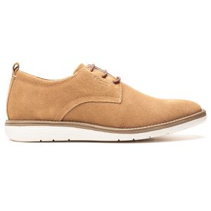 Sapatênis Masculino Couro Areia Comfort - Pé Leve Calçados