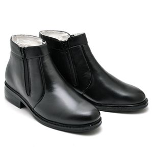 Botina Couro de Carneiro Preto Comfort - Pé Leve Calçados