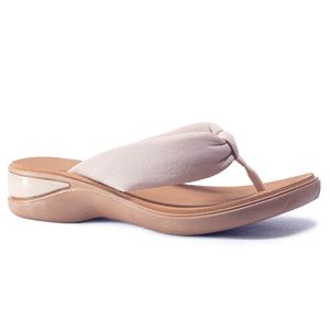 Chinelo Feminino para Esporão de Calcâneo em Neoprene- Linho - PR486502LN - Pé Relax Sapatos Confortáveis