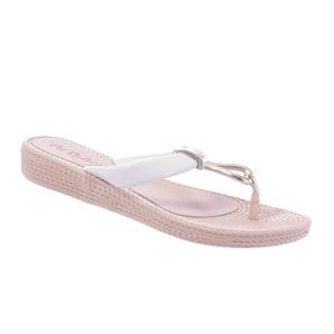 Chinelo Flat para Esporão e Fascite - Branco - TA-210400-BR - Pé Relax Sapatos Confortáveis