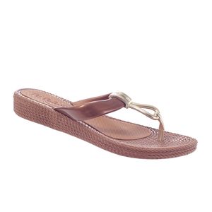 Chinelo Flat para Esporão e Fascite - Bronze - TA-210400-BZ - Pé Relax Sapatos Confortáveis
