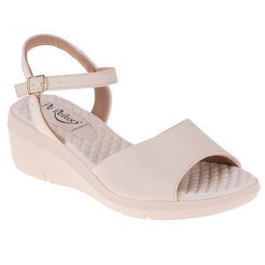 Sandália Anabela Papoula - Off White - PI-540363-OFW - Pé Relax Sapatos Confortáveis