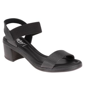 Sandália Lavanda Salto Médio - Preta - PI-566053-PTA - Pé Relax Sapatos Confortáveis