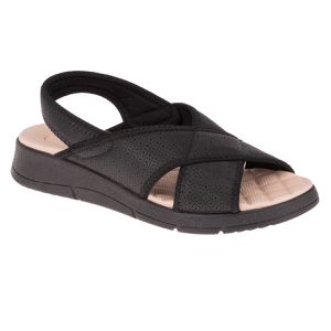 Sandália Esporão Kalanchoê - Preta / Palmilha Bege - PI-571005-PTB - Pé Relax Sapatos Confortáveis