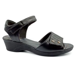 Sandália Verbena - Preto - SF-110-SMPTO - Pé Relax Sapatos Confortáveis