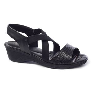 Sandália Verbena - Preta - SF-230-SMPR - Pé Relax Sapatos Confortáveis