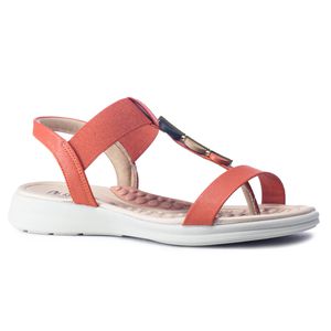 Sandália Maculata - Telha - PR7174-109TL - Pé Relax Sapatos Confortáveis