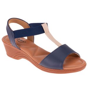 Sandália Verbena - Azul Marinho - SF-125-AZU - Pé Relax Sapatos Confortáveis