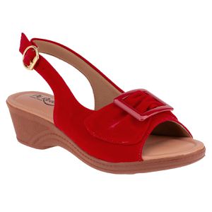 Sandália Verbena - Vermelha - SF-205-VER - Pé Relax Sapatos Confortáveis