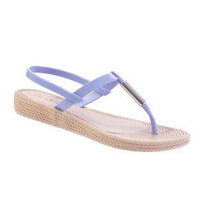 Sandália Flat Agapanto - Azul Mirtilo - TA-210204-AZ - Pé Relax Sapatos Confortáveis