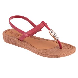 Sandália Flat Agapanto - Framboesa - TA-210205-FRA - Pé Relax Sapatos Confortáveis