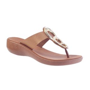 Chinelo Confortável para Esporão e Fascite - Bronze - TA-470125-BZ - Pé Relax Sapatos Confortáveis