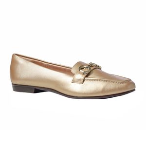 Sapatilha Monilaria - Dourada / Metalizado Ouro Ligth - DI-5573-OU - Pé Relax Sapatos Confortáveis