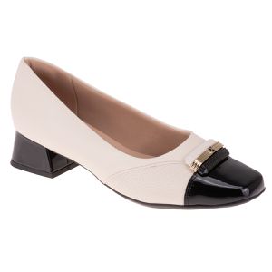 Sapato Feminino Comfort Margarida - Off White - PI-160078-OFW - Pé Relax Sapatos Confortáveis