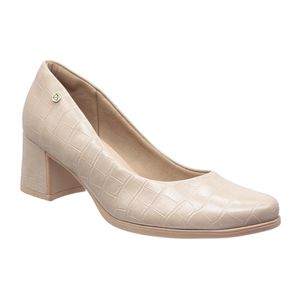 Sapato Social Feminino Camélia - Marfim - PI-654007-MF - Pé Relax Sapatos Confortáveis