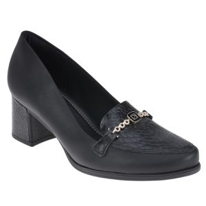 Sapato Camélia - Preto - PI-654058-PTO - Pé Relax Sapatos Confortáveis