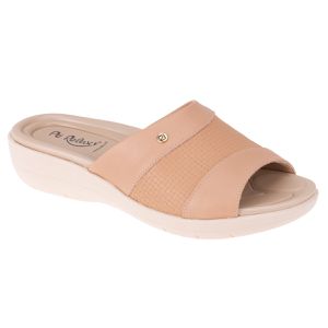 Tamanco Helicônia - Rosado - PI-239020-NUD - Pé Relax Sapatos Confortáveis