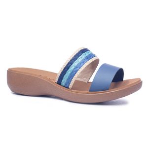 Tamanco Feminino Confortável para Fascite e Esporão - Azul Denim - PR470118DN - Pé Relax Sapatos Confortáveis