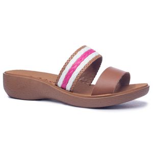 Tamanco Feminino Confortável para Fascite e Esporão - Telha - PR470118TL - Pé Relax Sapatos Confortáveis