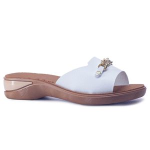 Tamanco Feminino Confort para Fascite e Esporão - Branco - PR488600BR - Pé Relax Sapatos Confortáveis