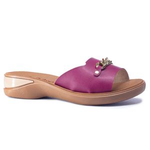 Tamanco Feminino Confort para Fascite e Esporão - Vinho - PR488600VN - Pé Relax Sapatos Confortáveis