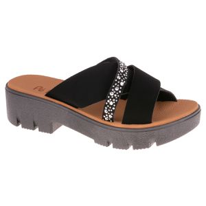 Tamanco Cravo - Preto / Silver - TA-421100-PTS - Pé Relax Sapatos Confortáveis