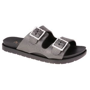 Tamanco Lótus - Preto / Prata - TA-970220-PTP - Pé Relax Sapatos Confortáveis