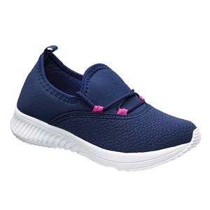 Tênis Girassol - Marinho / Pink - LF-1020-MP - Pé Relax Sapatos Confortáveis