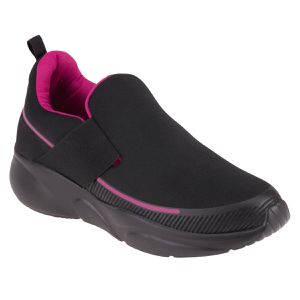 Tênis Pluma - Preto / Fucsia - Sola Preta - LF-1091-PFSP - Pé Relax Sapatos Confortáveis