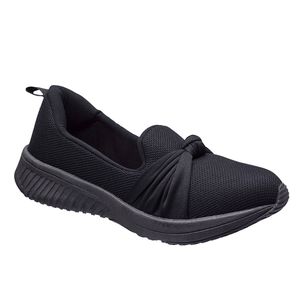 Tênis Slip On Girassol - Preto - PR1391PR - Pé Relax Sapatos Confortáveis