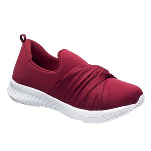 Tênis Slip On Girassol - Bordô - PR1770BD - Pé Relax Sapatos Confortáveis