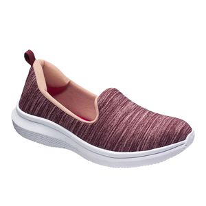 Slip On Peônia - Bordo / Rosé - LF-1800L-BR - Pé Relax Sapatos Confortáveis