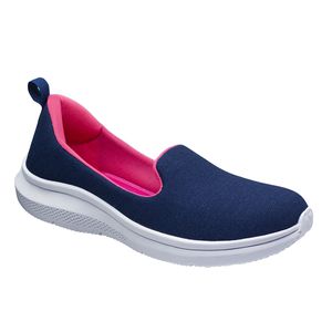 Slip On Peônia - Marinho - LF-1800-MAR - Pé Relax Sapatos Confortáveis