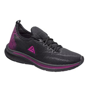 Tênis para Caminhada Cosmos - Preto / Pink - Sola Preta - LF-1940L-PPSP - Pé Relax Sapatos Confortáveis