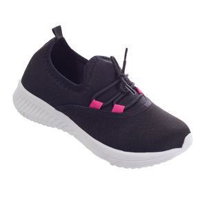 Tênis Girassol - Preto / Pink - LF-1020L-PP - Pé Relax Sapatos Confortáveis