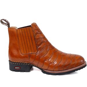 Botina Country Capiau Brahman Escamada Confort Whisky