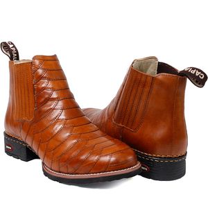 Botina Country Capiau Brahman Escamada Confort Whisky