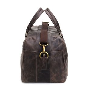 Bolsa Sacola Mala Para Viagem De Couro Castanho
