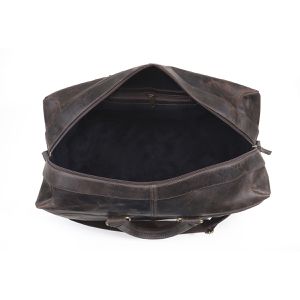 Bolsa Sacola Mala Para Viagem De Couro Castanho