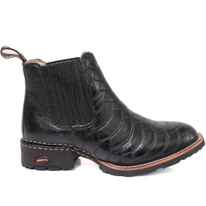 Botina Country Capiau Brahman Escamada Confort Preto