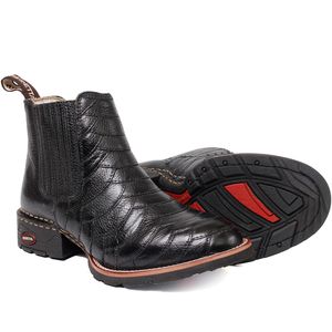 Botina Country Capiau Brahman Escamada Confort Preto
