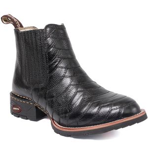 Botina Country Capiau Brahman Escamada Confort Preto