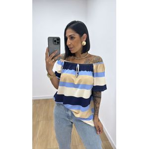 Blusa Ciganinha Azul Claro - B495 - PUROROSA